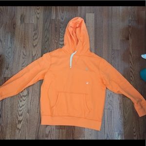 Ralph Lauren fleece orange hoodie in size large (mens)